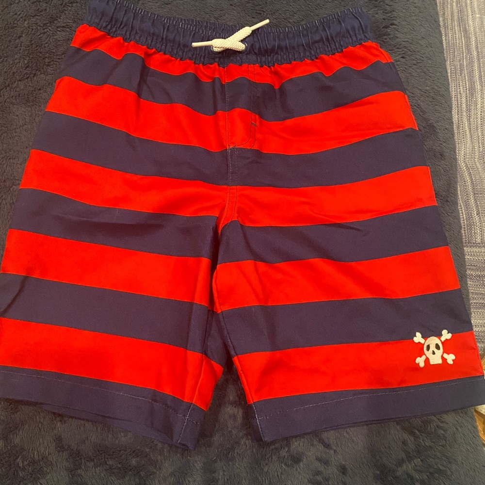 Gymboree Red and Blue Skull Boys Bathing Suit size 6